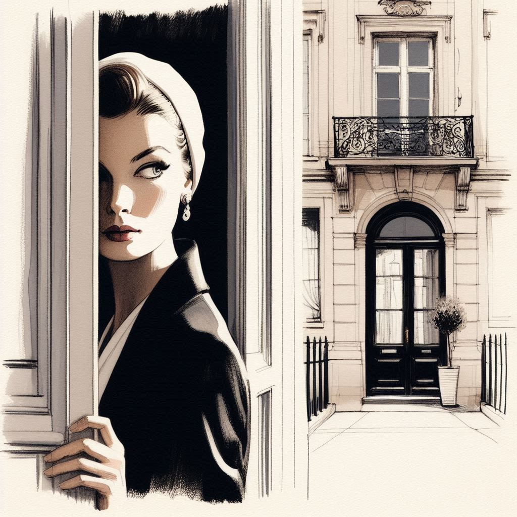 Peinture digitale Vue sur cour